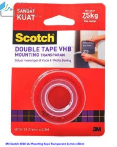 Katalog 3M Scotch harga murah & terjangkau, Image ATK Sekolah SIPLAH 3M Scotch 4010 1A Mounting Tape Transparant 21mm x 80cm harga normal 26000 di Distributor ATK Bina Mandiri Stationery