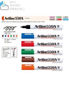 sample Image alat tulis Spidol Non Permanen Bullet Style Artline 550A Whiteboard Marker