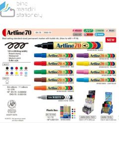e-catalogue gambar atk Artline 70 Permanent Marker Black Spidol Permanen Bullet Style