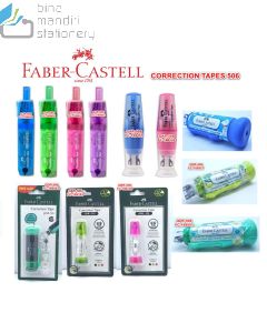 Jual Tipex kertas pita koreksi Faber-Castell Correction Tape QAR 506 Barrel Fancy Blue (169651) termurah harga grosir Jakarta