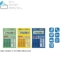 Gambar Kalkulator Meja 12 Digit Joyko Calculator CC-12CO (Blue,Yellow,Green) merek Joyko