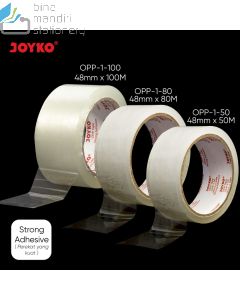 Gambar Lakban Plastik Joyko Opp Tape OPP-1-100 (100M/109yards) merek Joyko