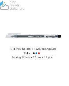sample Image perlengkapan Bollpoint Pulpen Pena Tulis Kenko KE-303 Gel Pen
